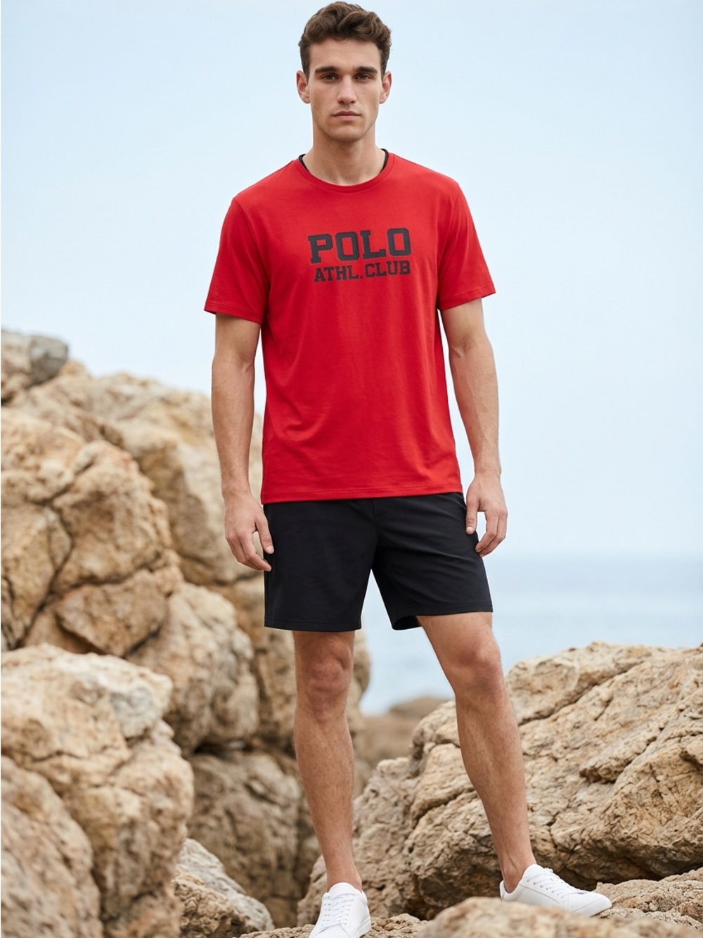 Polo by Ralph Lauren Red Logo Crewneck T-Shirt